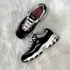 Skechers Air-Cooked Memory Foam Women's Black and Pink Sneakers